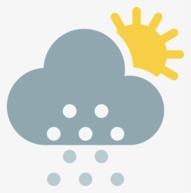 Cloud, Partly Cloudy, Sun, Snow, Winter, Weather - Partly Cloudy Cartoon Transparent, HD Png Download, Free Download