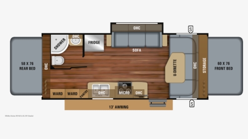 2020 Jayco Jay Feather X19h Floor Plan, HD Png Download, Free Download
