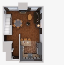 Layout Of Bi-level 1 Bedroom Suite - Floor Plan, HD Png Download, Free Download