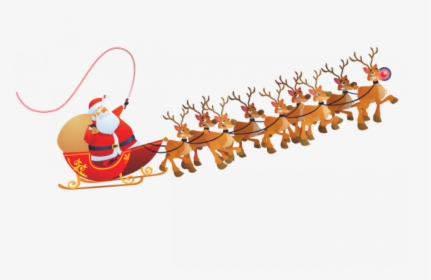 Santa Claus On Sleigh Png, Transparent Png, Free Download