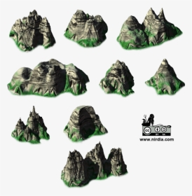 Isometric Mountains Render Videogame 2d - Isometric Mountain Png, Transparent Png, Free Download
