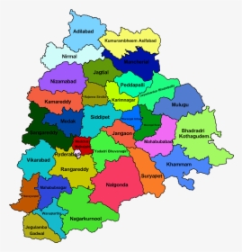 31 District Telangana Map, HD Png Download, Free Download