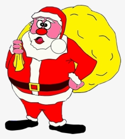 Comic Santa Claus - Merry Christmas Netball, HD Png Download, Free Download