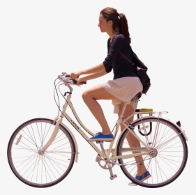 Girl Ride Bicycle Png Image - Ride A Bike Png, Transparent Png, Free Download