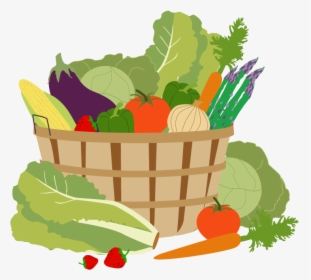 Transparent Fruits And Vegetables Clipart - Clip Art Basket Of Vegetables, HD Png Download, Free Download