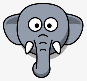 Elephant Head Svg Clip Arts - Cartoon Elephant Head Drawing, HD Png Download, Free Download
