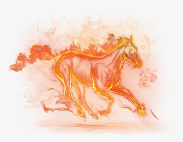 Fire Horse White Background, HD Png Download, Free Download