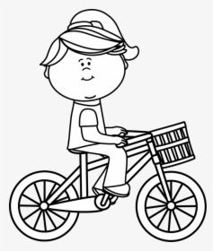 Clip Art Images Girl - Cycling Clipart Black And White, HD Png Download, Free Download