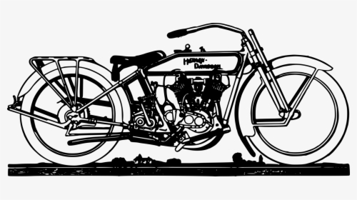 Bicycle,monochrome Photography,bicycle Wheel - Old Motorcycle Clipart, HD Png Download, Free Download