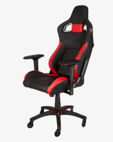 Corsair T1 Race Gaming Chair Png Image - Corsair T1 Race Gaming Chair Black Red, Transparent Png, Free Download