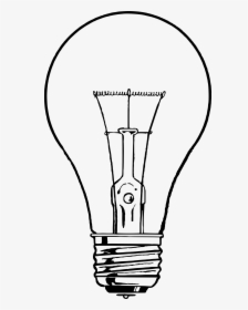 Clipart - Incandescent Light Bulb Drawing, HD Png Download, Free Download