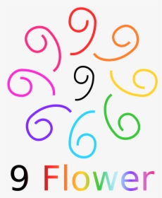 9 Flower - Graphic Design, HD Png Download, Free Download