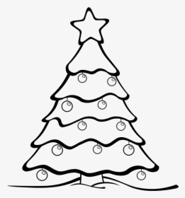Sapin 01 Xmas Bw - Cute Christmas Tree Drawings, HD Png Download, Free Download