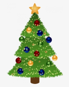 Christmas Tree With Lights Clipart, HD Png Download, Free Download