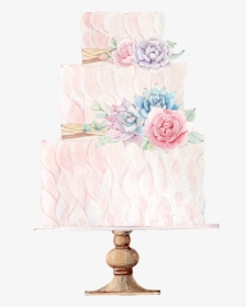 08 - Wedding Cake In Watercolour, HD Png Download, Free Download