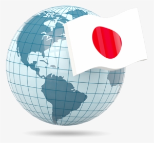 Globe With Flag - Globe With Japan Flag, HD Png Download, Free Download