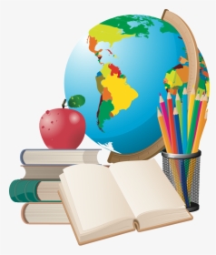 Globe With Books Png , Png Download - Globe And Book Png, Transparent Png, Free Download