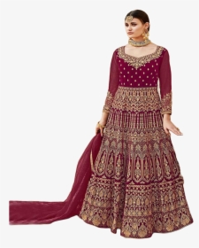 Maroon Salwar Suit Bridal, HD Png Download, Free Download