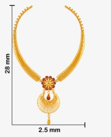 22kt Yellow Gold Necklace For Women - Necklace, HD Png Download, Free Download