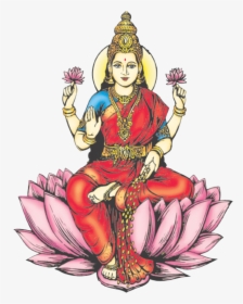 Drawing Of Goddess Laxmi, HD Png Download, Free Download