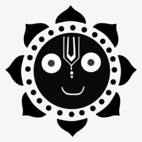 Krishna Vishnu Hinduism Jagannath - Jagannath Image Black & White, HD Png Download, Free Download