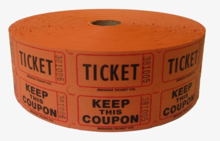 Double Raffle Tickets Orange, HD Png Download, Free Download