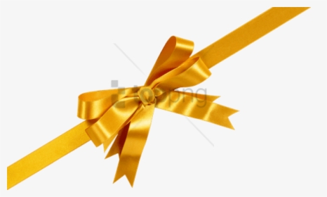 Free Png Gold Gift Bow Png Png Image With Transparent - Gift Gold Ribbon Png, Png Download, Free Download