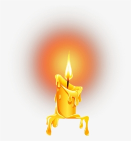 Flame Clipart Candlelight - Cartoon Flame On A Candle, HD Png Download, Free Download