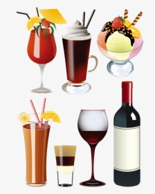 Ice Cream, Soft Drink, Cocktail, Glass Png Image With - Ice Cream Cool Drinks, Transparent Png, Free Download