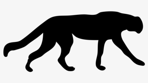Black Panther,wildlife,puma - Cheetah Silhouette, HD Png Download, Free Download