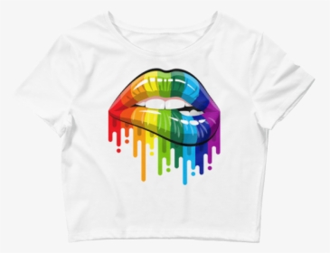 Rainbow Lips Sticker, HD Png Download, Free Download