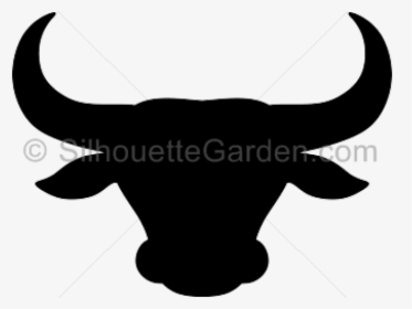 Bull Clipart Chicago Bulls - Bull Head Silhouette, HD Png Download, Free Download