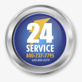 24hr Service Button - Circle, HD Png Download, Free Download