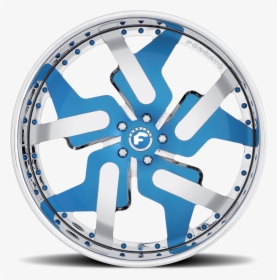 Forgiato Prometeo-l Wheels 761 11410 Large - Blue And White Forgiato Rims, HD Png Download, Free Download