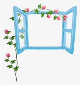 #ftestickers #flowers #roses #window #openwindow #blue - Rose Vine, HD Png Download, Free Download