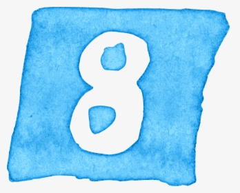 Watercolor Numbers In Square 3 - Cushion, HD Png Download, Free Download