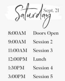 Brave 19 Schedule Saturday - Calligraphy, HD Png Download, Free Download