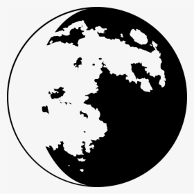 Moon Phase Symbol - Full Moon Black And White Clipart, HD Png Download, Free Download