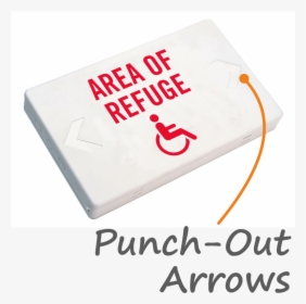 Area Of Refuge Exit Sign With Battery Backup - Signs And Symbols, HD Png Download, Free Download