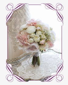 Coral Roses With Baby Breath , Png Download - Bouquet, Transparent Png, Free Download