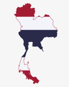 2000px-flag Map Of Thailand - Thailand Flag Map Png, Transparent Png, Free Download