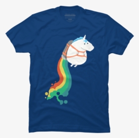 Unicorn On Rainbow Jet Pack - Fat Unicorn, HD Png Download, Free Download