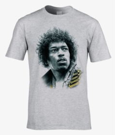 Exclusive Jimi Hendrix T-shirt Drawn In Charcoal By - Am Disney Groot Shirt, HD Png Download, Free Download