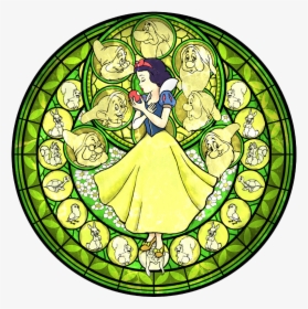 Station Of Awakening- Snow White Kh - Kingdom Hearts Snow White Stained Glass, HD Png Download, Free Download