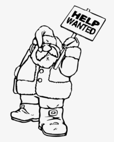 Help Wanted Santa - Santa Claus Help Wanted, HD Png Download, Free Download