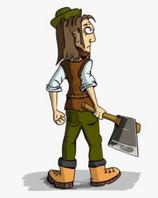 Lumberjack Axe Cartoon - Lumberjack Cartoon Transparent Background Free, HD Png Download, Free Download