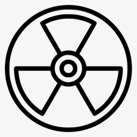 Radiation Radioactivity Nuclear Atomic Danger Mass - Radioactive Danger Symbol Black And White, HD Png Download, Free Download