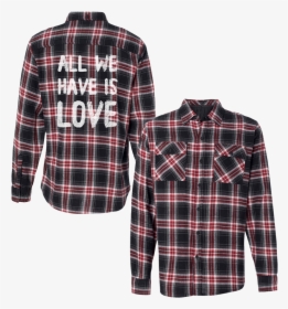 Black Red Flannel Long Sleeve Shirt, HD Png Download, Free Download