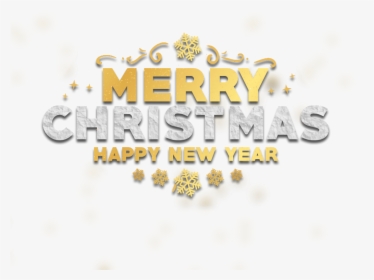 #merrychristmas #happynewyear #golden #silver #text - Calligraphy, HD Png Download, Free Download