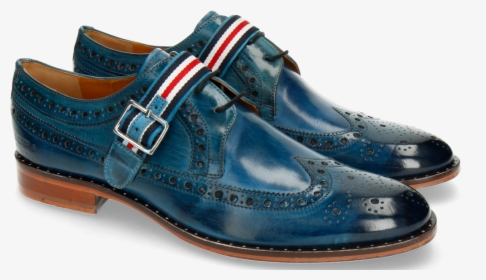 Derby Shoes Mika 7 Mid Blue Monk Strap French Nylon - Slip-on Shoe, HD Png Download, Free Download